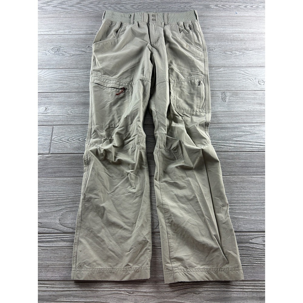 Simms Pants Womens Cargo Straight Leg Beige Hiking Outdoor Camping Fishing